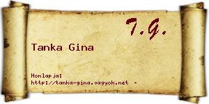 Tanka Gina névjegykártya